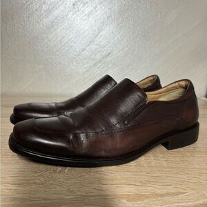 Johnston & Murphy Sheepskin Men’s 11.5M Brown Leather Loafers